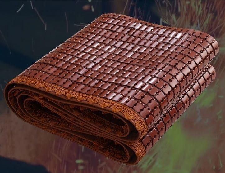 SUSEHXD SUSEHXD Summer Bamboo Bed Mat Mattress Topper Pad, Foldable Summer Bed Mat, Breathable Cool Absorb Sweat Summer Sleeping Mat for Home Bedroom School Dormitory(0.8 * 1.9m)