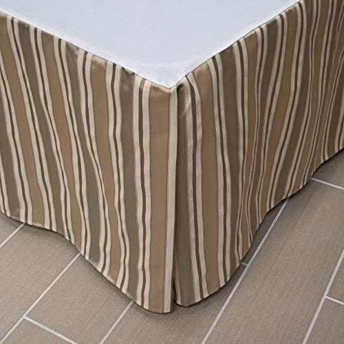 Austin Horn Classics Austin Horn Classics Cherub Luxury Bed Skirt, Durability, Elegant Look (Queen Size, Tan Color)