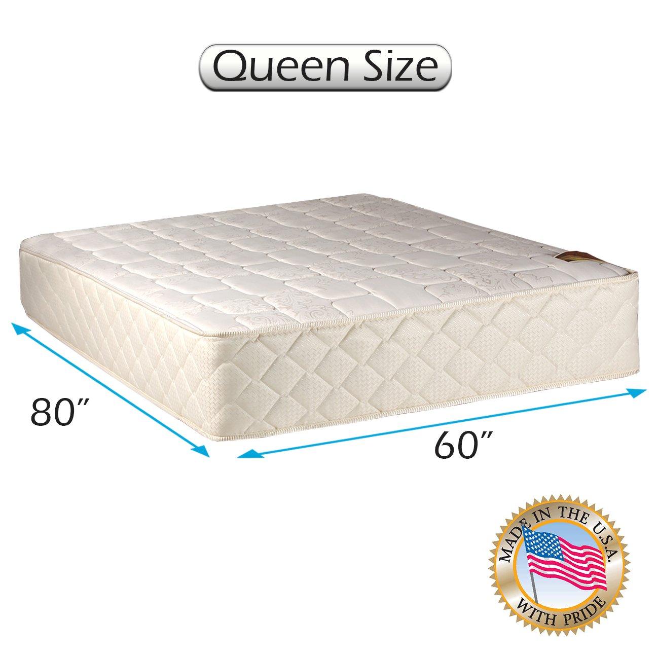 Dream Solutions USA Dream Solutions USA Grandeur Deluxe 2-Sided Medium Firm Queen Mattress Only with Mattress Cover Protector Included - Fully Assembled, Good for Your Back, Luxury Height, Long Lasting