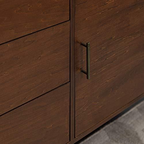 Walker Edison Walker Edison Mid Century Modern Wood TV Stand for TV's up to 56" Storage Flat Screen Universal TV Console Living Room Shelves Entertainment Center, 52 Inch, Walnut