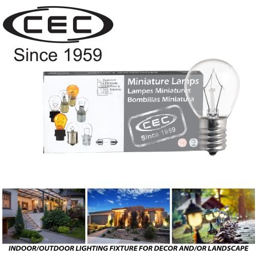 CEC CEC Industries 40S11N/120V Miniature Bulb, 120V, 40W, S11 Shape, E17 Intermediate Screw (3 Pack)