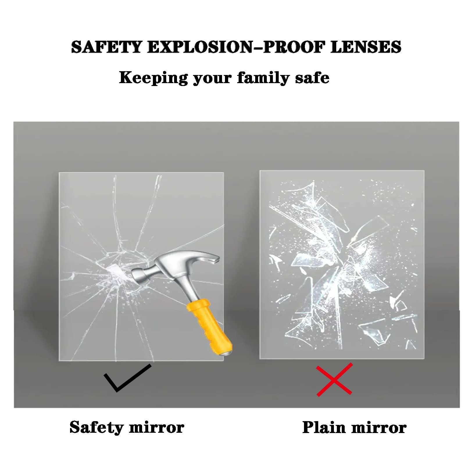 GQJNHUI GQJNHUI Iron,Bathroom Corner Mirror,Swivel Wall Mirror,Bathroom Side Hanging Beveled Mirror with Stand,Black/White/Gold,HD Silver Mirror,Vanity Mirror for Living Room Bedroom Hallway (Color : Wh