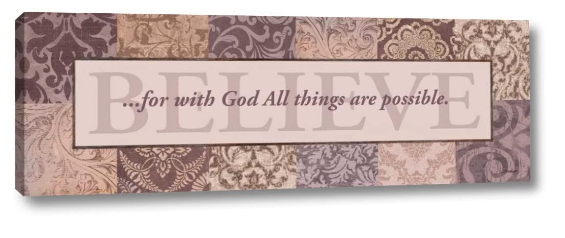 Canvas Art USA Believe by Todd Williams 13\" x 36\" Gallery Wrapped Canvas Wall Art Print - Ready to Hang