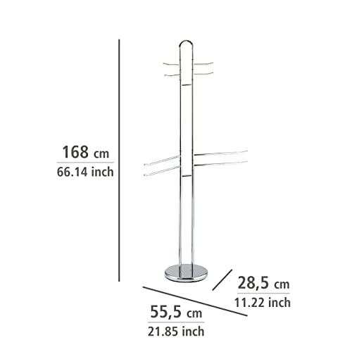 WENKO WENKO 15581100 Chrome Palermo Exclusive Towel and Cloth Stand, 55.5 x 168 x 28.5 cm
