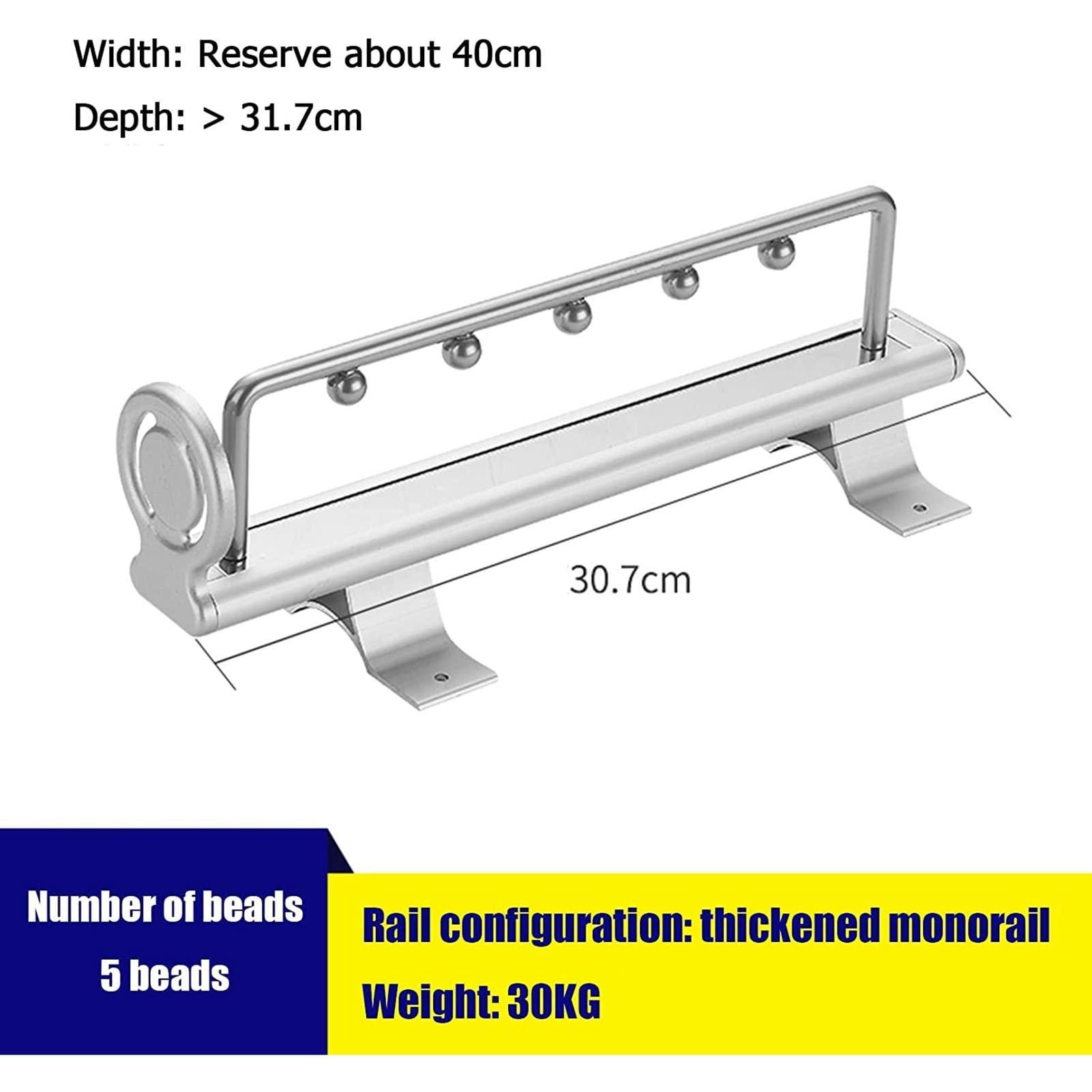 HONGKEFIT Clothes Hanger Closet Pull Out Valet Rod, Pull-Out Closet Valet Rod with Mounting Screws, Top Mount Save Wardrobe Space Cabinet Organizer5sizes (Color : 30cm)