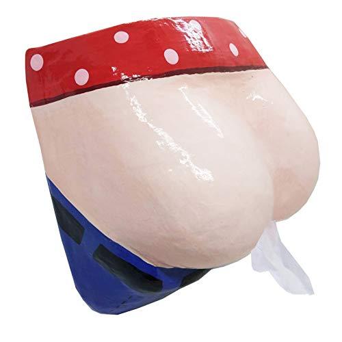 WitnyStore Toilet Paper Holder Tissue Bathroom Paper Mache Holding roll Handmade Booty Bum Butt Ass Craft Chic Home Decor Funny Joke