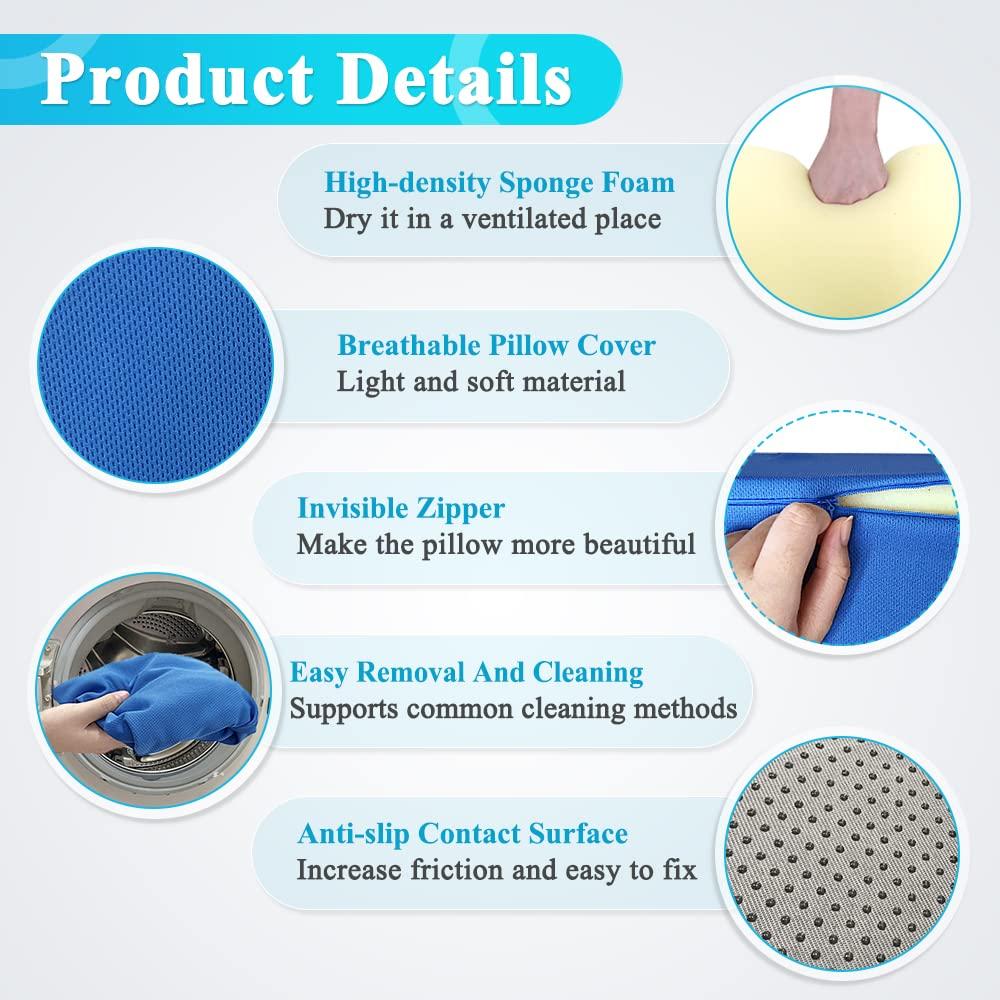 Mistuki Mistuki Wedge Pillow for Bed Sores Positioning Elderly Medical Bolsters Incline Foam Body Positioners Wedge Back Support Pillows After Surgery Pregnancy Side Sleeping Prevent Back Pain (23.62 Inch)