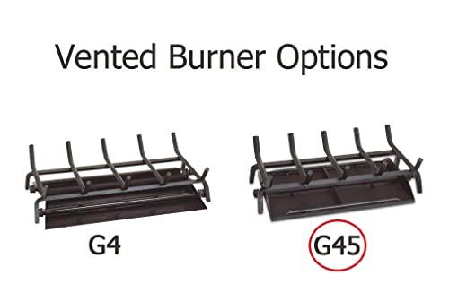 AMS FIREPLACE INC. Ceramic Gas Logs | Vented | Natural Gas Only | Peterson Real Fyre | RH Peterson | with/Without Burner (G45 Burner - Logs Same Size, Charred Mountain Birch 30\" | CHMBW-30)