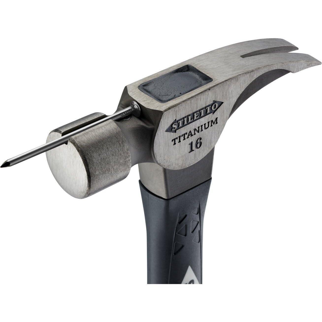 Stiletto Stiletto TI16SC-F 16 oz Ti Smooth Face with Curved Poly-Fiberglass Handle, 18"