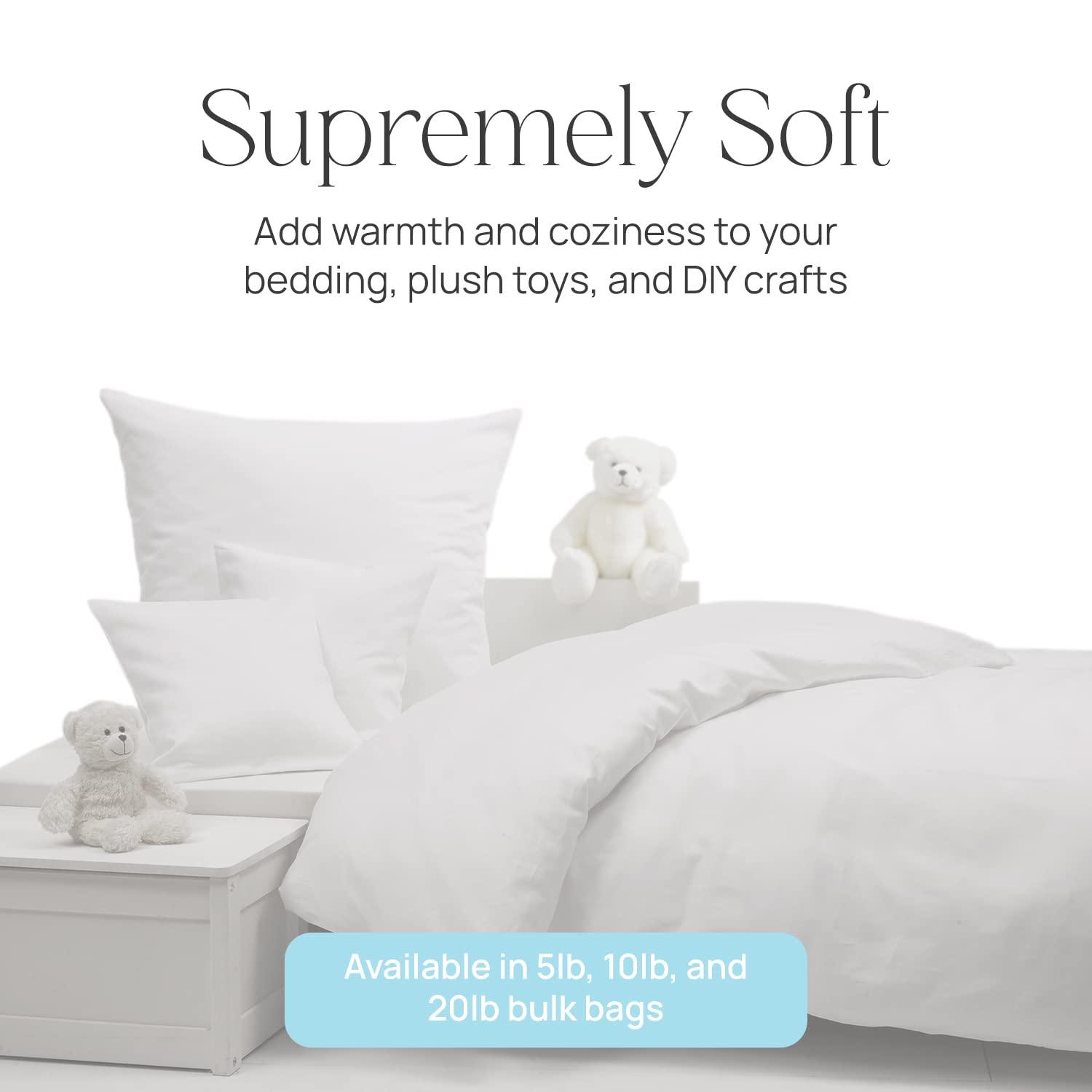 East Coast Bedding East Coast Bedding Bulk 80/20 Goose Down Feather Blend - White - Soft & Plush Fill for Premium Pillows, Comforters, Sofa Cushions, Upholstery - RDS Certified - Available in 5, 10, 20 lbs