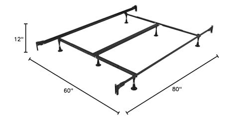 Dream Solutions USA Dream Solutions USA Exceptional Plush Two-Sided Mattress Set with Bed Frame Included - (Queen - 60"x80"x12") Orthopedic, Spine Support and Longlasting Comfort