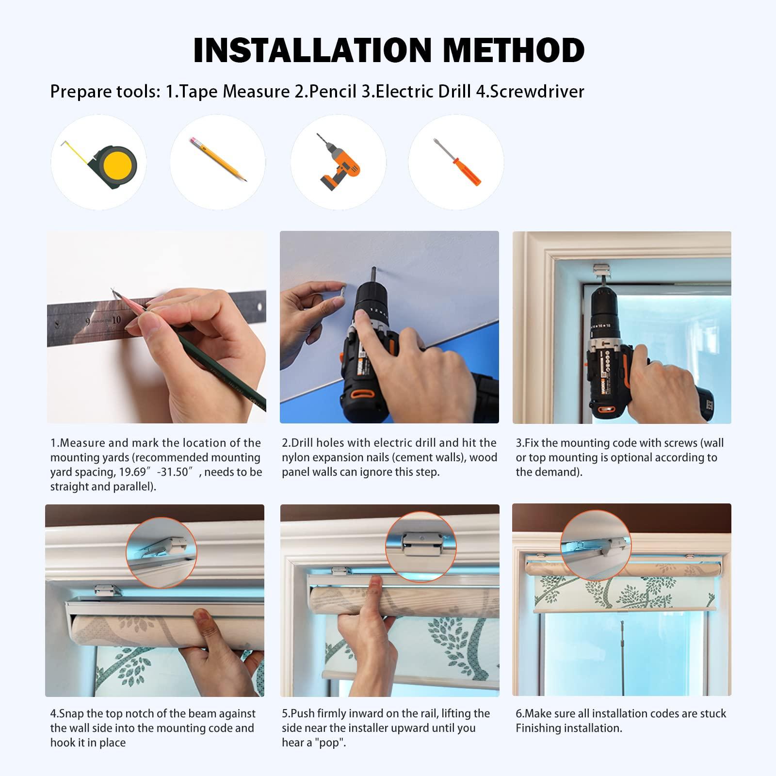 HOTSOON HOTSOON Commercial & Household White on The Back Cordless Roller Blinds Spring-Loaded Roller Blinds Custom Size.Sandy Beige,32" W x 56" H.