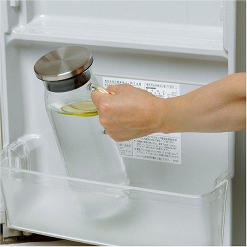 Iwaki iwaki KT293-SV Heat-resistant Glass Pitcher, Cold Water Bottle, 20.3 fl oz (600 ml), Jug 600, Stainless Steel Lid, Barley Tea Pot, Clear