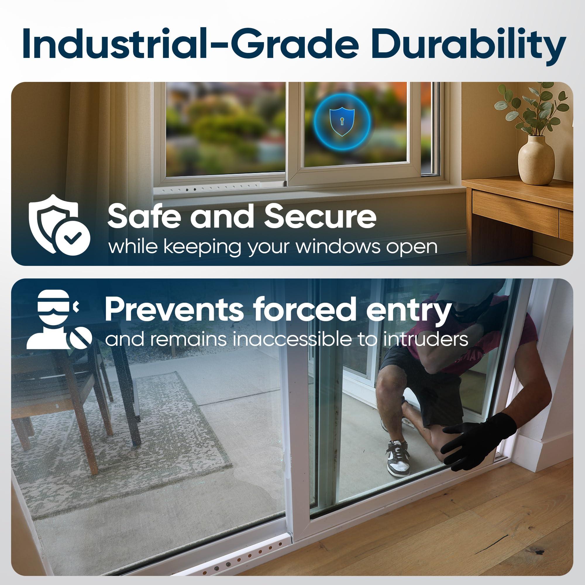 The Lock-It Block-It The Lock-it Block-it Extra Long (1 Device) Home Security Adjustable Window Security Bars/Window Lock Bar, Security Bar for Sliding Glass Door, Child Safety Lock & Sliding Patio Door Security Bar