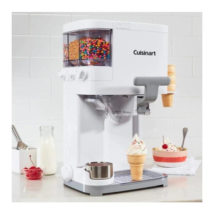Cuisinart Cuisinart Ice Cream Maker Machine, 1.5 Quart Mix It In Soft Serve, Yogurt, Sorbet, Sherbet Maker, White, ICE-45P1