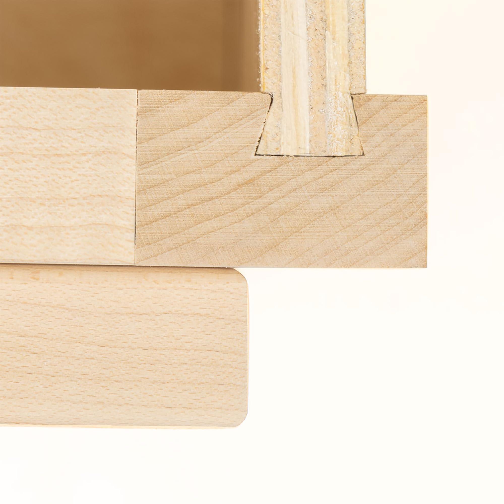 Quicklock Cabinets Quicklock RTA (Ready-to-Assemble) 42" Tall Wall Kitchen Cabinets - Shaker Style | 100% Hardwood | Made in America | Soft Close Hardware (Raw Maple, 12" D x 15" W x 42" H)