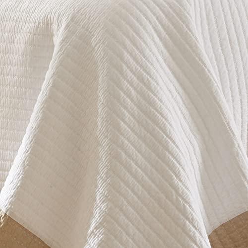 Levtex Home Levtex Home Adobe Border King Cotton Quilt Set, White