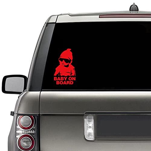Chienhow Chienhow Baby on Board Car Sticker Decals for Car Window Windshield Body Reflective Vinyl Kids Safety Caution Decal Sign with Carlos Stickers from The Hangover Decal 5.9\"x3.6\" Reflective Red
