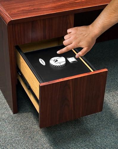 BARSKA BARSKA AX11556 Biometric Fingerprint Top Opening Security Drawer Safe Box 0.23 Cubic Ft, Multi, One Size , Black , 14.75 x 11.25 x 5