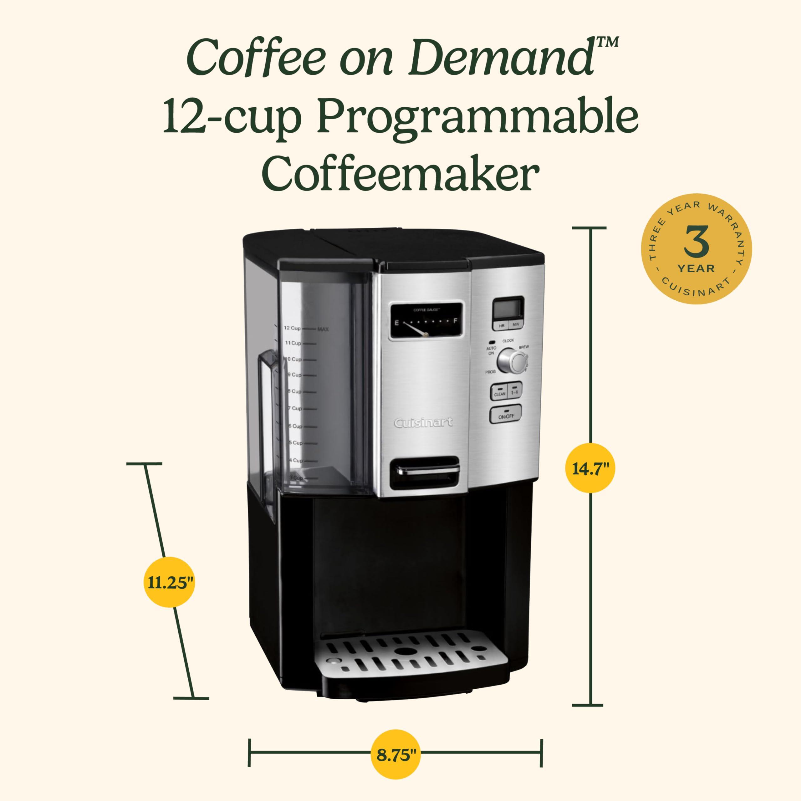 Cuisinart Cuisinart Coffee Maker, 12 Cup Programmable Drip, DCC-3000P1, Black