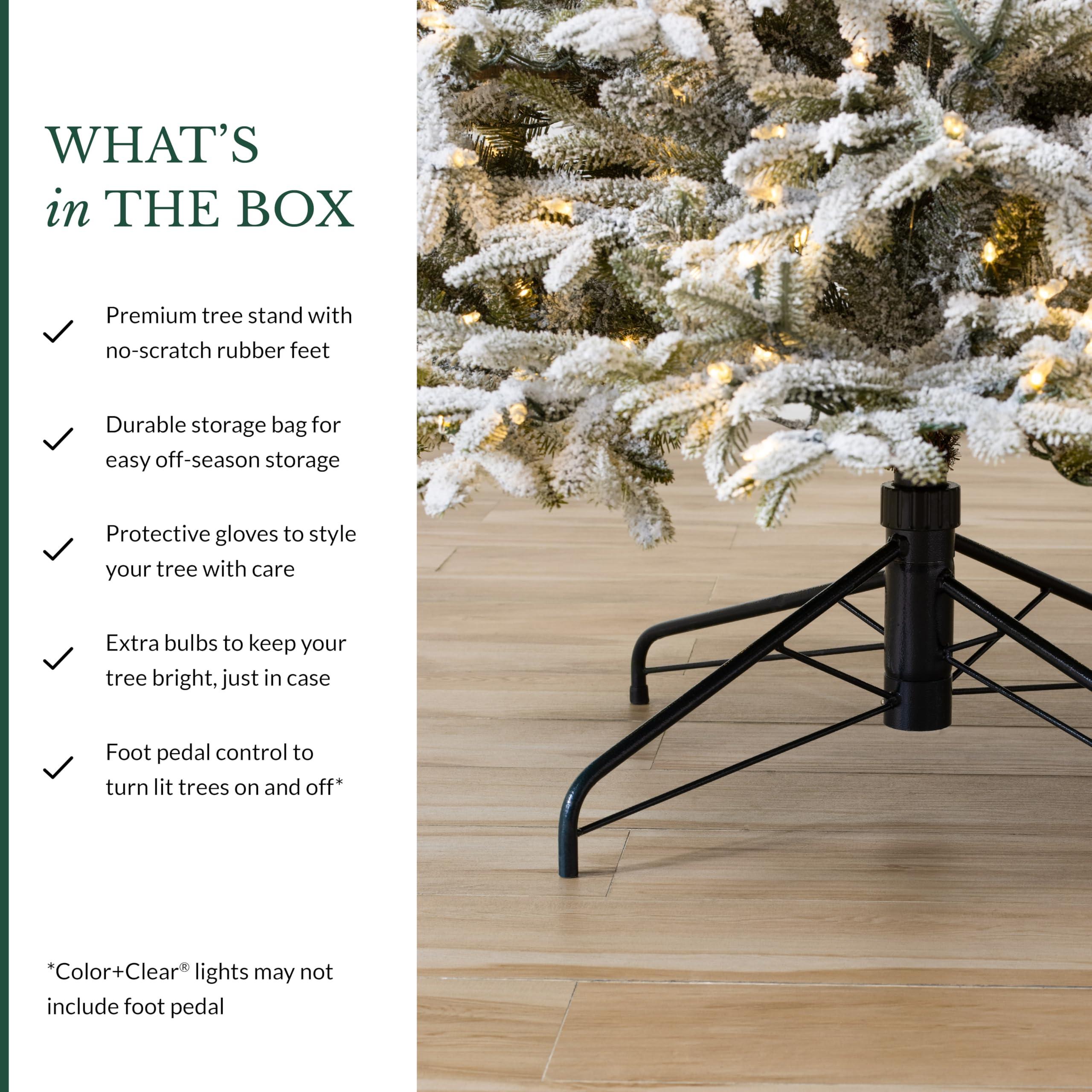 Balsam Hill Balsam Hill 7.5ft Pre-Lit Fraser Fir Frosted Artificial Christmas Tree with LED Clear Lights