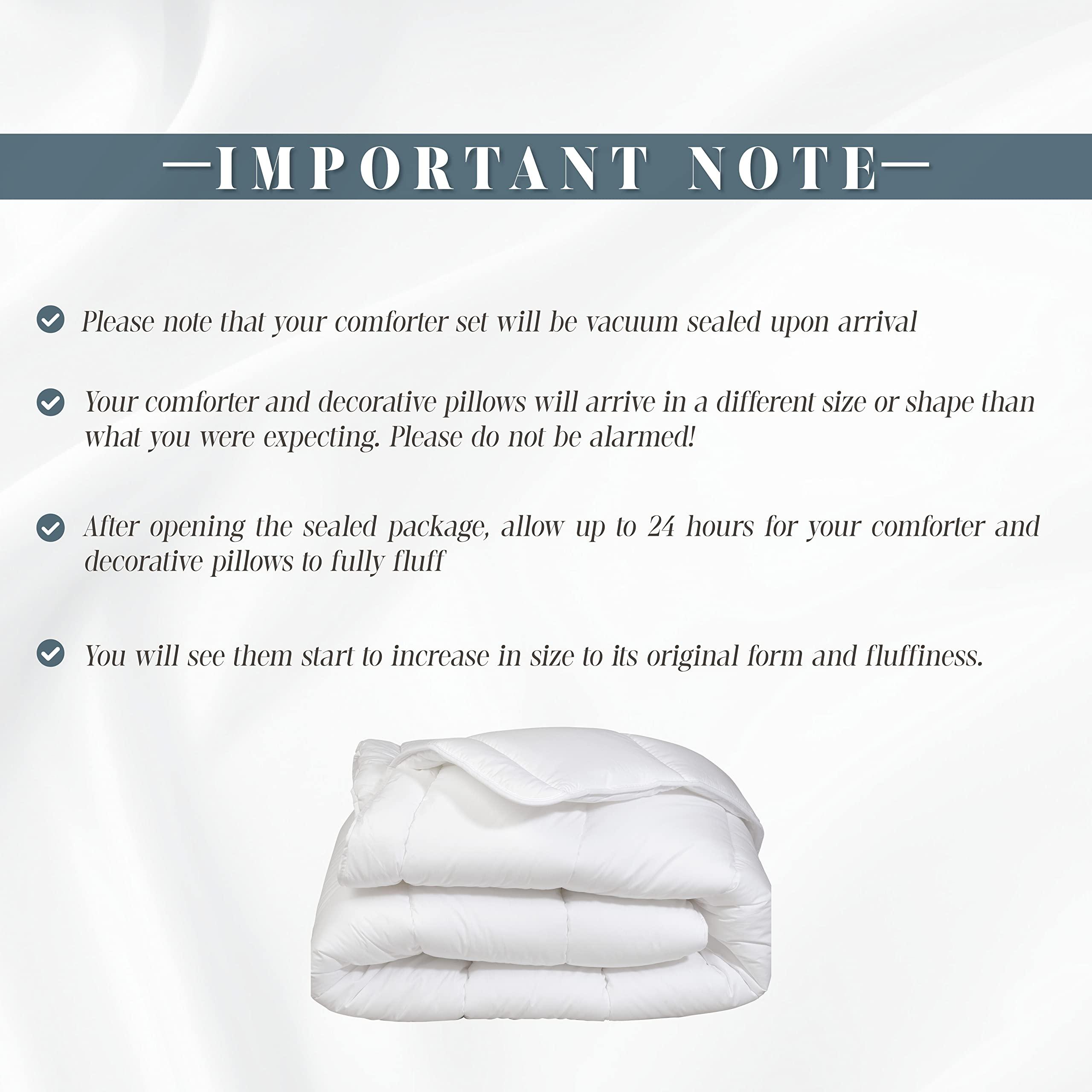 Elegant Comfort Elegant Comfort 12-Piece Bed-in-a-Bag, Cirena Microsuede Comforter Collection with 6-Piece Sheet Set, Smart Pockets and Decorative Pillows, All Season Bedding, 12PC Cirena, King, Dusty Rose