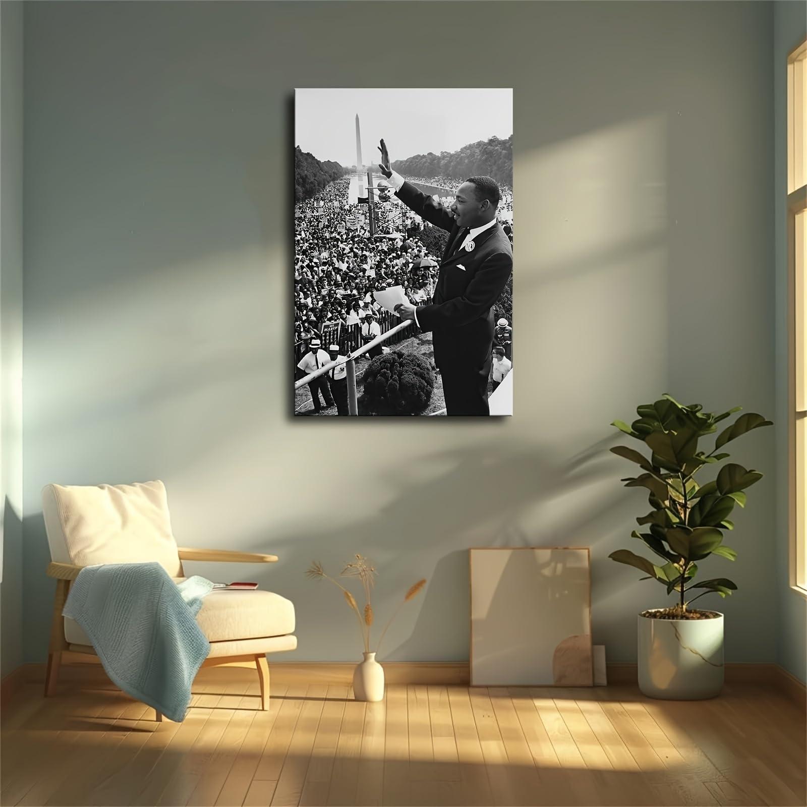 Generic Black and White Posters Dr Martin Luther King Jr MLK Civil Rights March on Selma Canvas Art Poster and Wall Art Picture Print Modern Family Bedroom Decor (Unframed 1218inch)