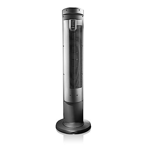 Lasko Lasko Oscillating Tower Fan, Quiet Fans with Remote, for Bedroom, Living Room, Office, Tower Fan with Remote, 3-Speed Timer, 42, Silver T42951