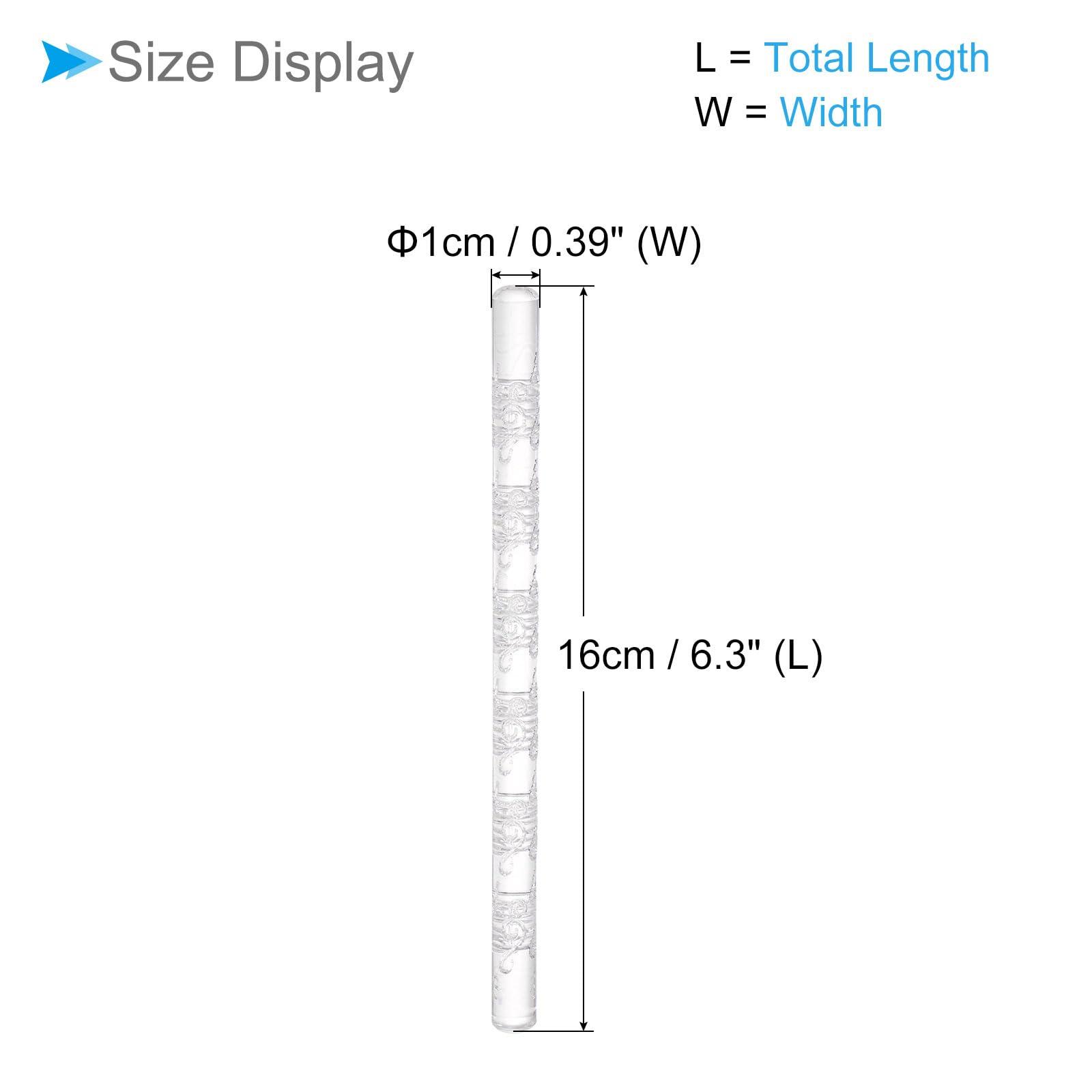 CoCud CoCud Acrylic Rolling Pin, 6.3\" Length, Acrylic Small Musical Note Pattern Non-Stick Surface Textured Baking Roller - (Applications: for Baking Pastry Bread Making)