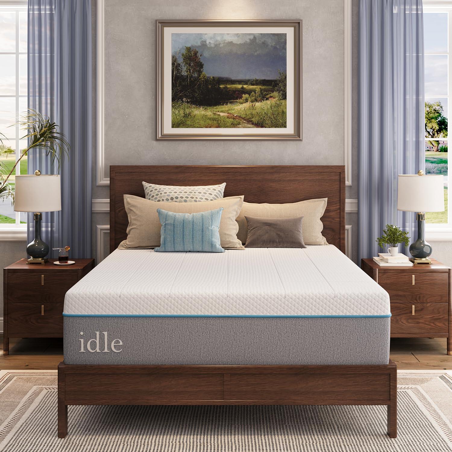 EGOHOME EGOHOME Full Mattress 14 Inch Cooling Gel Memory Foam, Fiberglass Free, Mattress Bed in a Box for Back Pain Relief, Medium Firm, CertiPUR-US Certified, 54x75x14, White