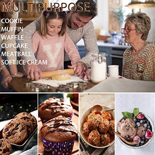 Saebye Cookie Scoop Set, Small/1 Tbsp, Medium/1.5 Tbsp, Large/2 Tbsp, Cookie Scoops for Baking Set of 3, Cookie Dough Scoop