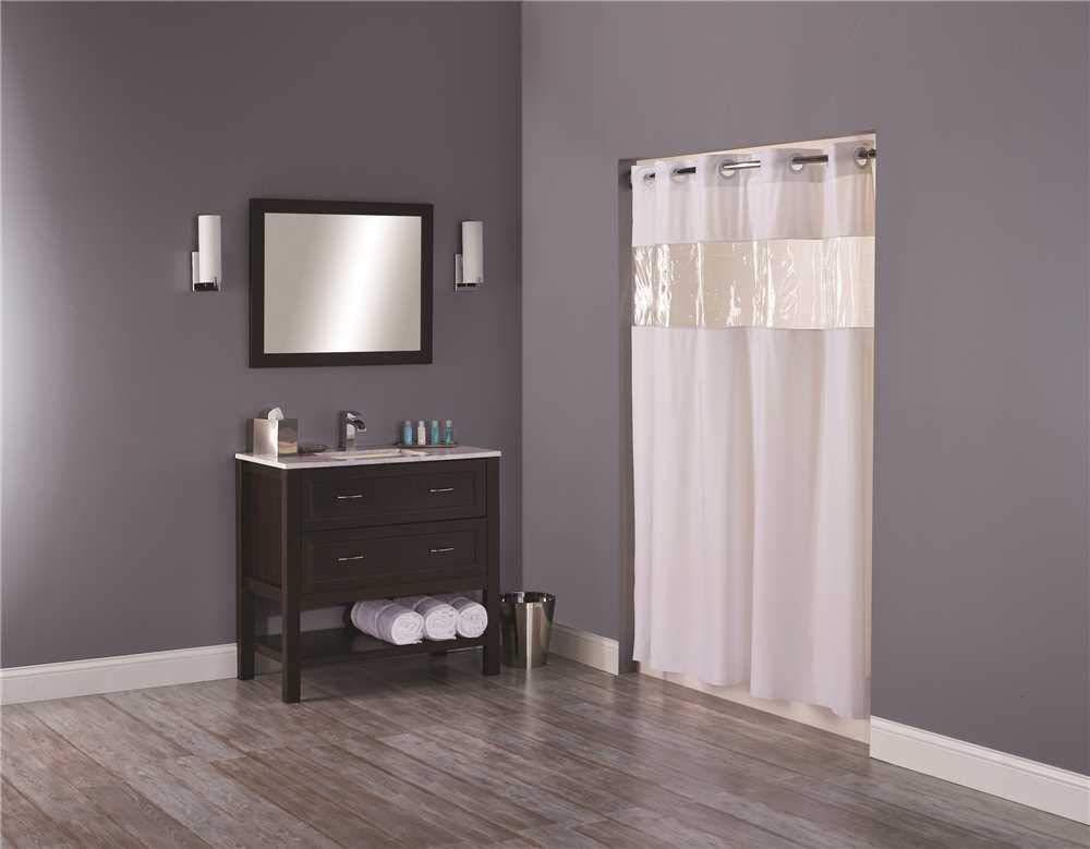 Hookless Hookless Vision Vinyle Shower Curtain - White