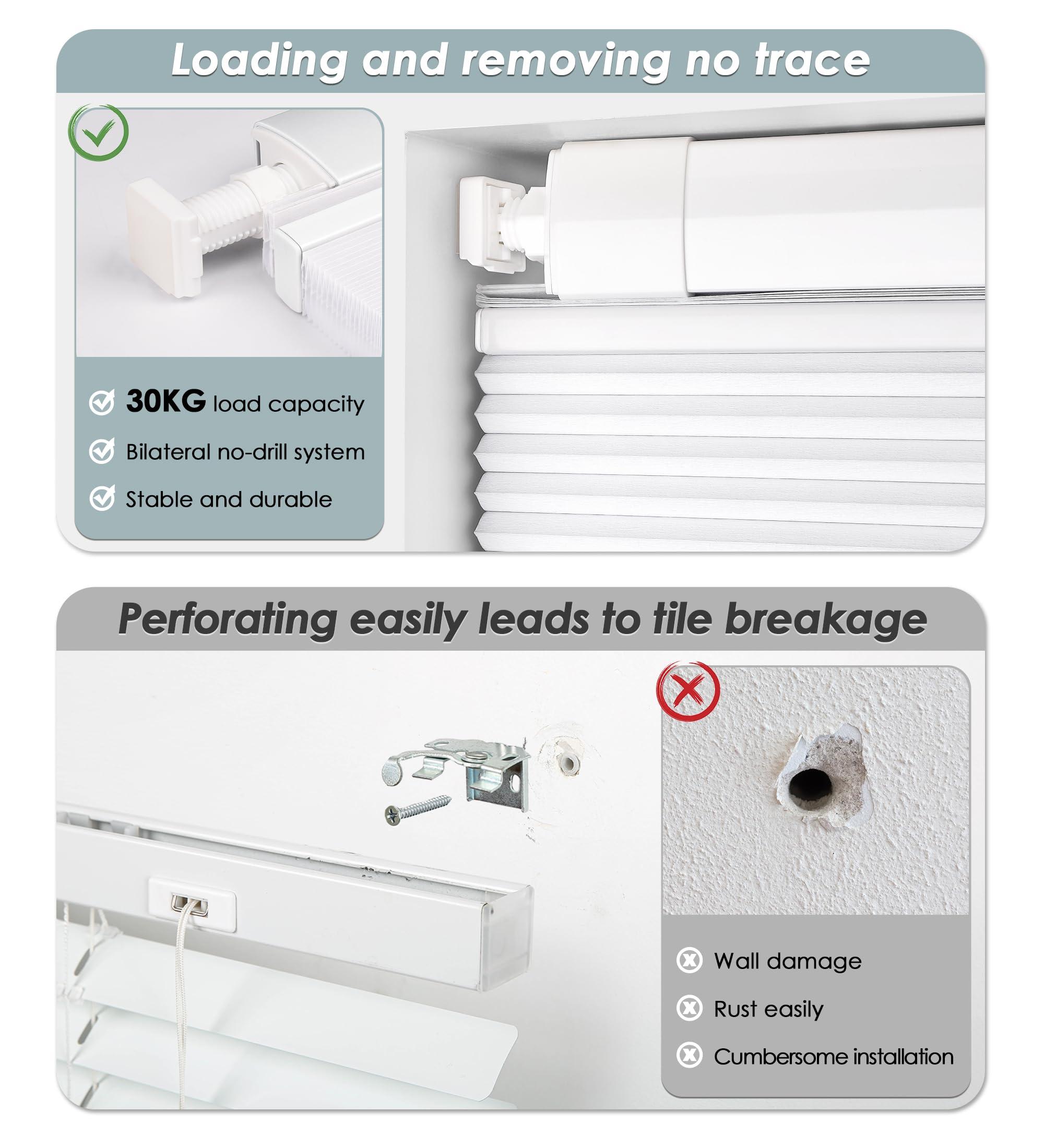 LazBlinds LazBlinds No Tools No Drill Cordless Cellular Shades, Custom Cut to Size Top Down Bottom Up (TDBU) Honeycomb Shades for Home, Light Filtering Thermal Insulation Blinds for Windows, Grey