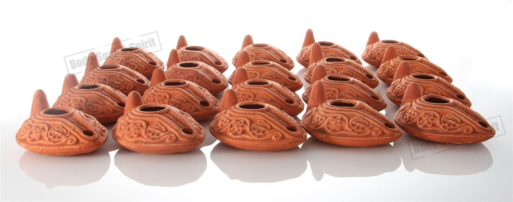 Body-Soul-n-Spirit Oil Lamps Lot 20 Ancient Antique Biblical Replica Ancient Oil LAMP Judaica Hanukkah Gift