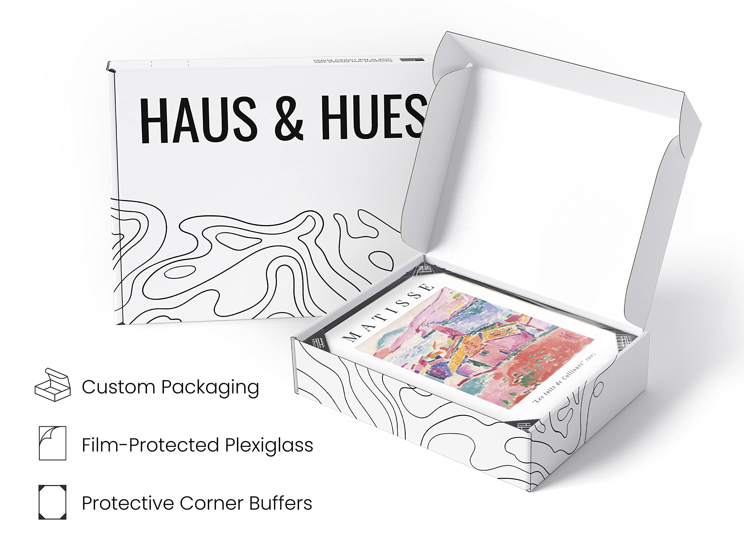 HAUS AND HUES HAUS AND HUES Matisse Wall Art - Set of 3 Artist Prints 3 Piece Wall Art, Henri Matisse Wall Art, Wall Art Set of 3 Mattise Art (Beige Frame, 16x20)