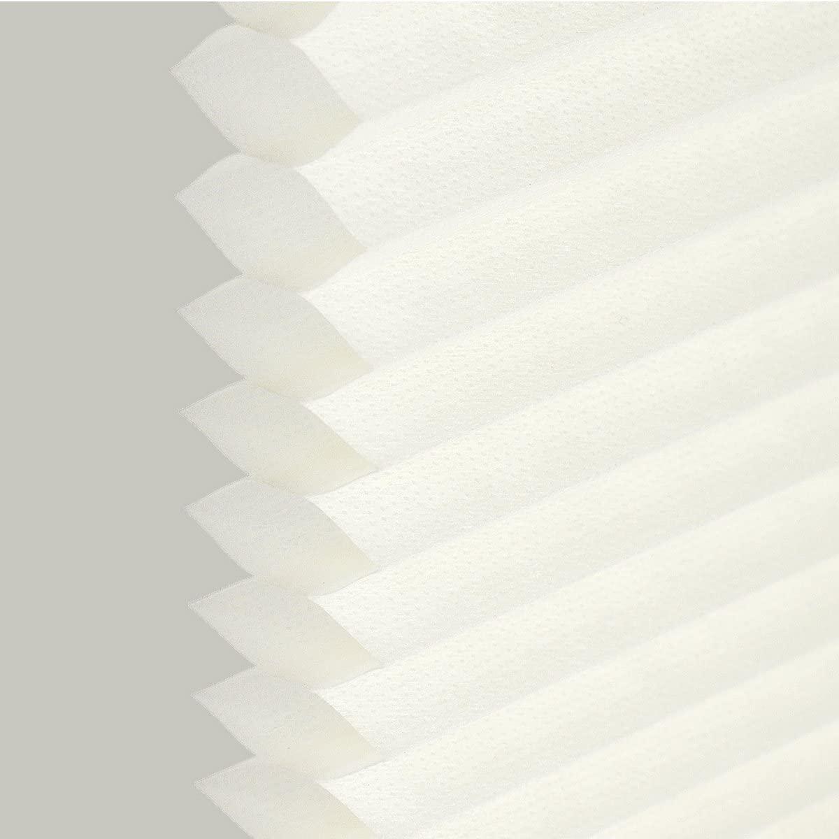 Mood MOOD Top Down Bottom Up Cellular Shades | Luxury Meets Function | Cordless, Light Filtering, Insulation, Acoustic Comfort | Honeycomb Blinds for Windows | Warm White | 42.5" Width x 72" Height