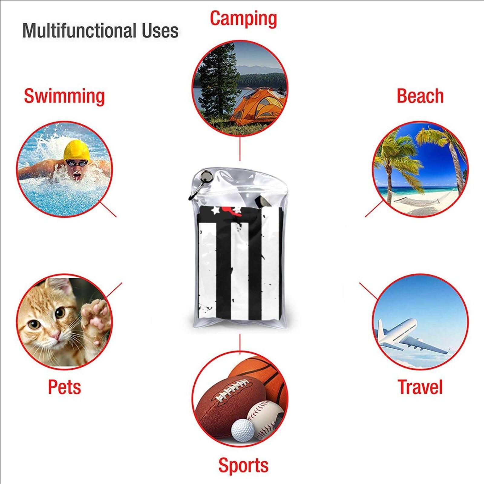 BYOBLU BYOBLU American Flag Native Blood Beach Towel Absorbent Bath Towel Quick Dry Towel Oversized Super 31.5\"X63\"