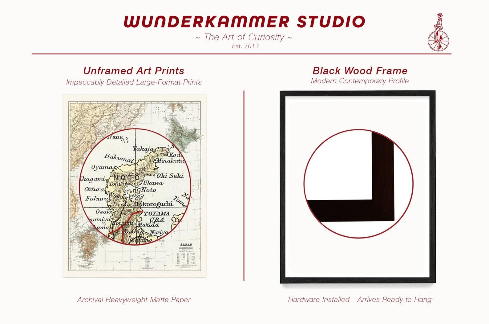 WUNDERKAMMER STUDIO WUNDERKAMMER STUDIO - Michigan State Symbols Poster Print - Michigan Wall Art - House Home Dcor - Housewarming Gift - 18 x 24 Framed Print