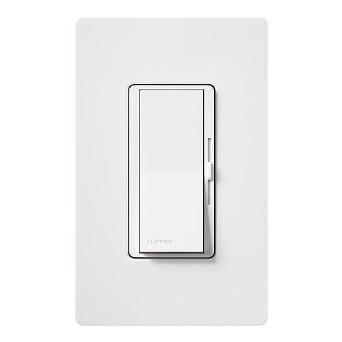 Lutron Lutron Diva LED+ Dimmer Switch for Dimmable LED, Halogen and Incandescent Bulbs, Single-Pole or 3-Way, DVCL-153P-WH, White