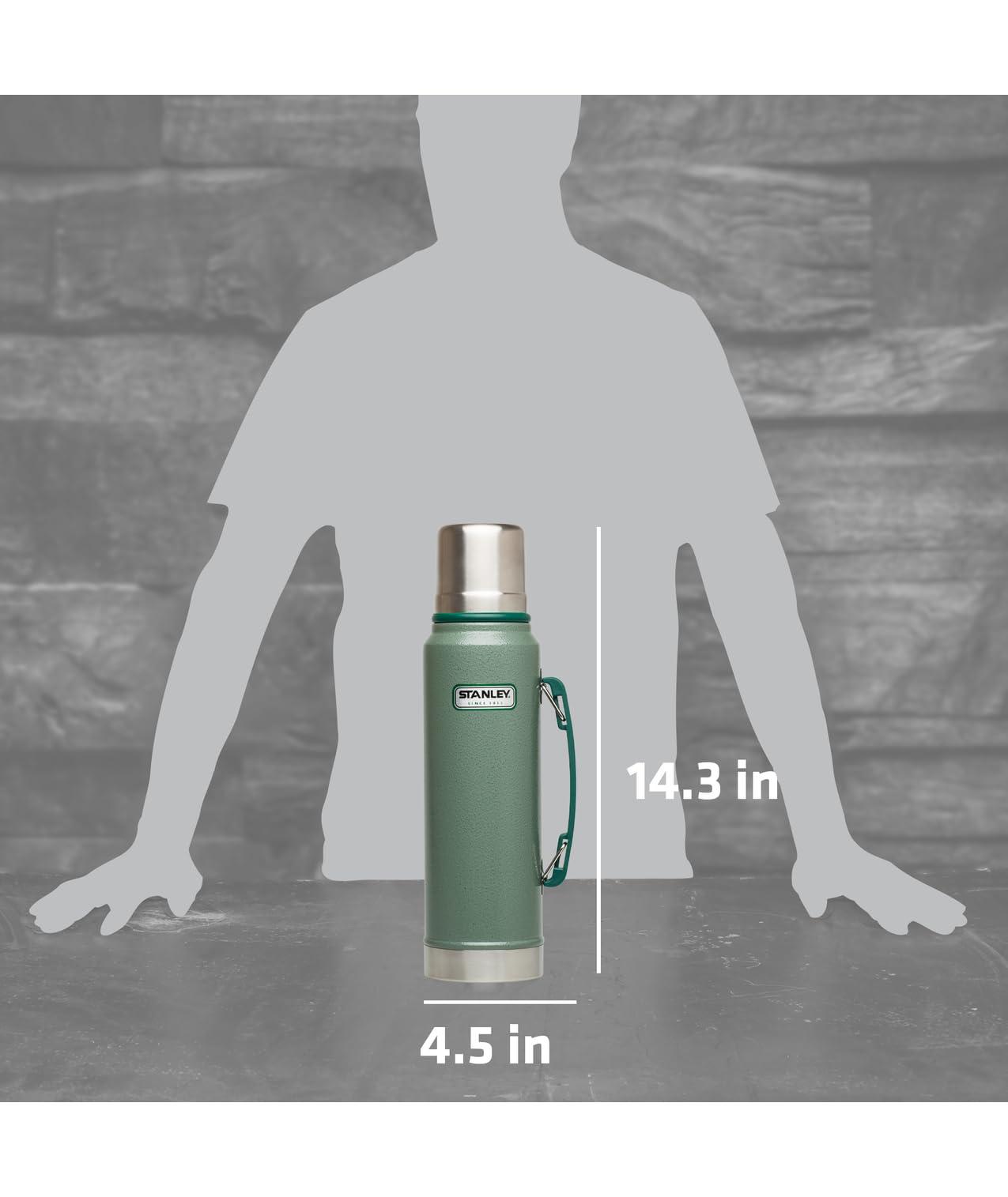 Stanley Stanley Classic Vacuum Insulated Wide Mouth Bottle - BPA-Free 18/8 Stainless Steel Thermos for Cold & Hot Beverages – Keeps Liquid Hot or Cold for Up to 24 Hours