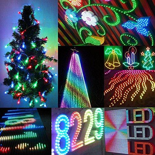 WESIRI WESIRI WS2811 Diffused Digital RGB LED Pixel Lights Black Wire Individually Addressable Round DIY LED Pixels Module IP68 Waterproof DC5V 50pcs/Set