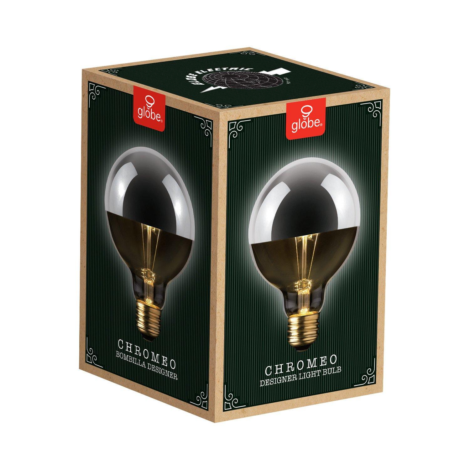 Globe Electric Globe Electric 84650 Designer 40W Chromeo Design Bulb, 1-Pack, Chrome