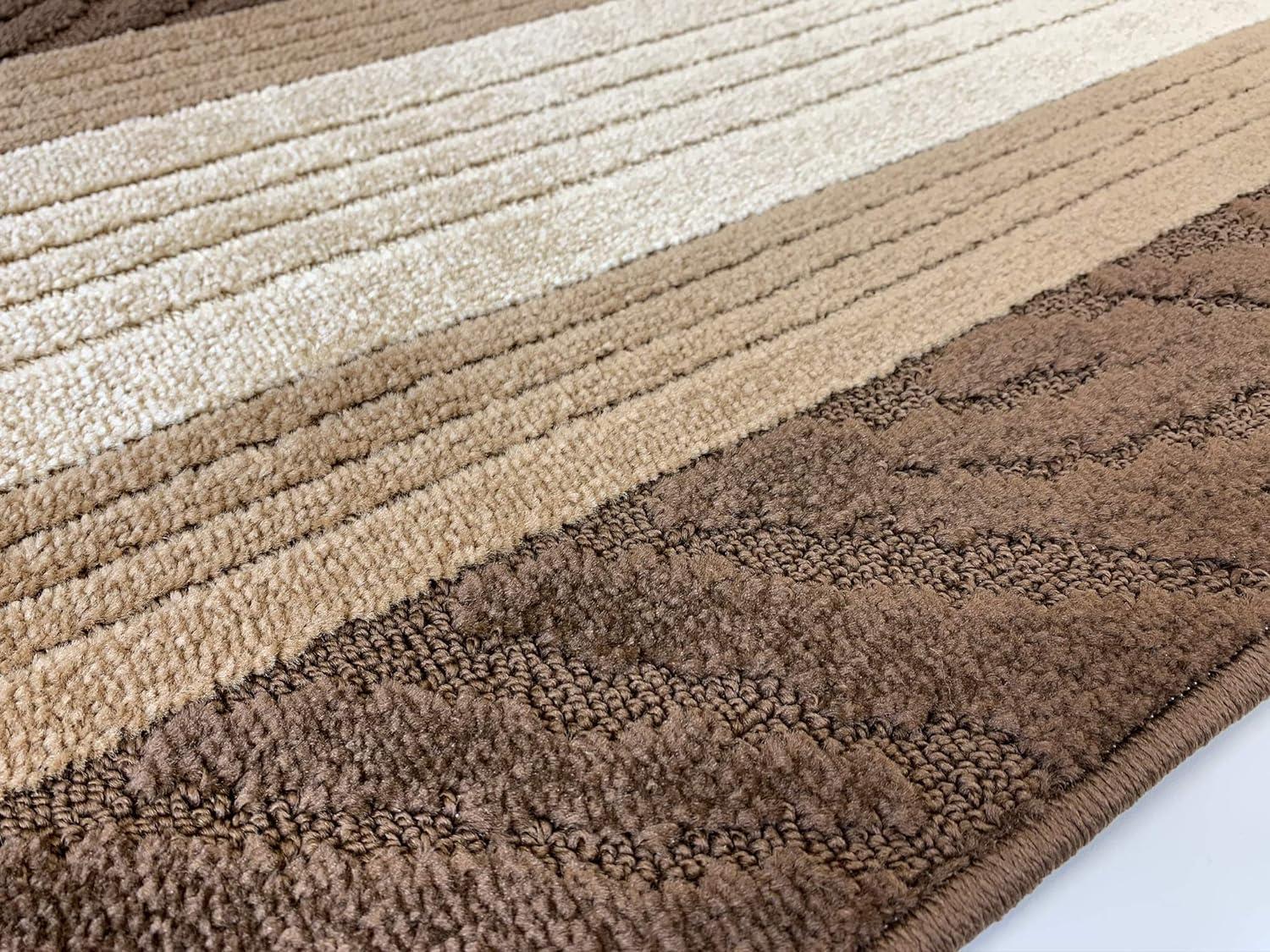 REMNAZ HOME DECOR Custom Length Special Size Non-Slip Carpet Runner Rug for Long Narrow Hallways, Prevent Slippery Cold Floors, Retro Brown, 25 '' X 15 '