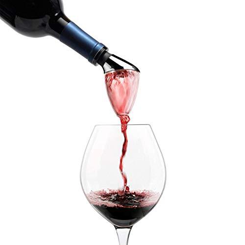 Rabbit Rabbit Wine Aerator and Pourer, 7-Inch, Silver/Black/Clear