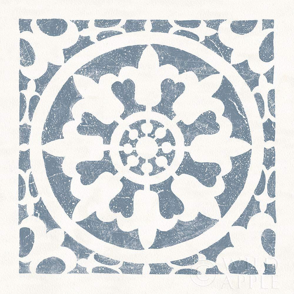 Posterazzi Posterazzi PDX59362LARGE Hacienda Tile II Bluestone Moira Hershey Poster Print, 24 x 24, Multicolor