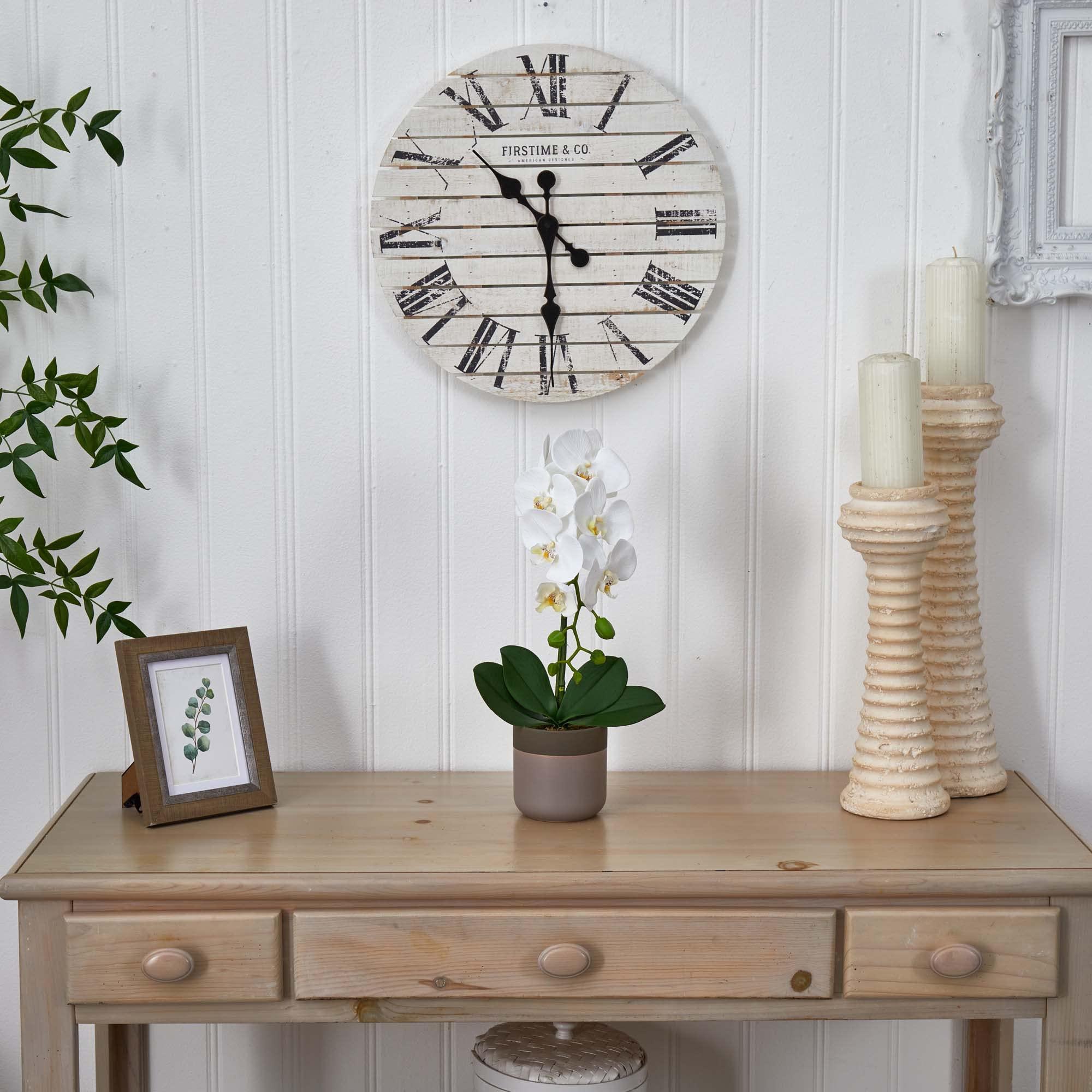 Nearly Natural Nearly Natural Phalaenopsis Orchid in Ceramic Pot