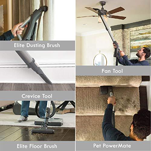 Kenmore Kenmore Elite 21814 Pet Friendly CrossOver Lightweight Bagged HEPA Canister Vacuum with Pet PowerMate, Extended Telescoping Wand, Retractable Cord, 2 Floor Nozzles, and 4 Cleaning Tools-Silver/Gray