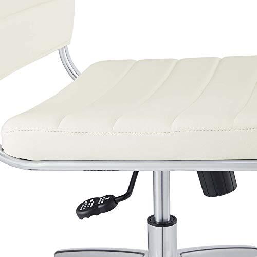 Modway Modway Jive Ribbed Armless Mid Back Swivel Conference Chair In White