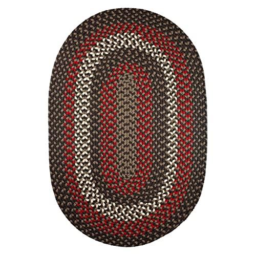 Rhody Rug Rhody Rug Mission Hill Indoor/Outdoor Braided Area Rug High Traffic Sage Green 2' x 3' Oval Reversible 2' x 3' Accent, Outdoor, Indoor Entryway Oval