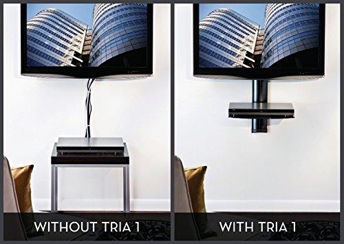 OmniMount Omnimount Tria 1 B 1-Shelf Wall Furniture - Black/Dark Glass